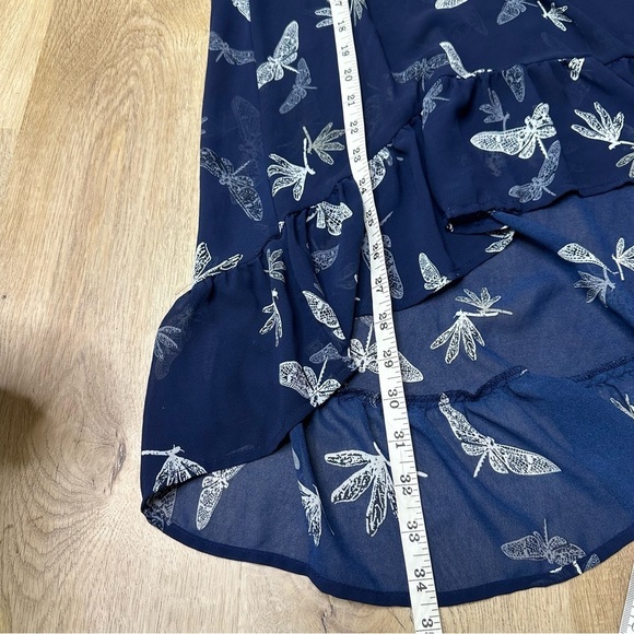 Torrid Semi Sheer Navy Dragonfly High Low Tank - Picture 4 of 6